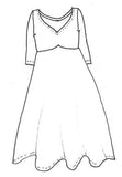 Everything Dress with Open Neckline , sleeves - knit fabrics