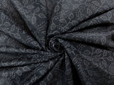 C19.8 - Cotton Voile - hand-printed - black on black border print***