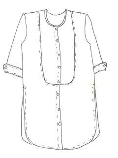 Collarless Tuxedo Shirt