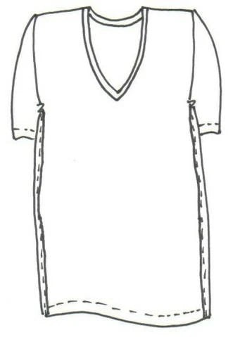 Tee with side stripes