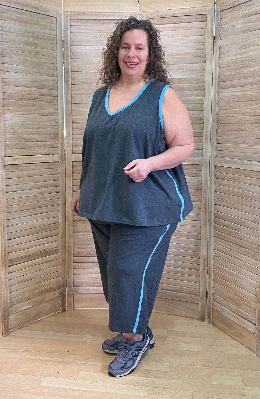 Loose Fit Tank with Stripes