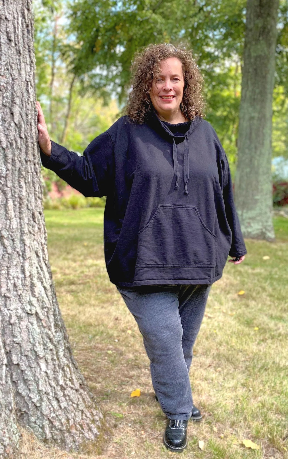 Straight Cut Hoodie Tunic