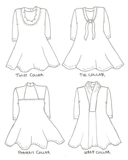 Trapeze Tunic with special necklines