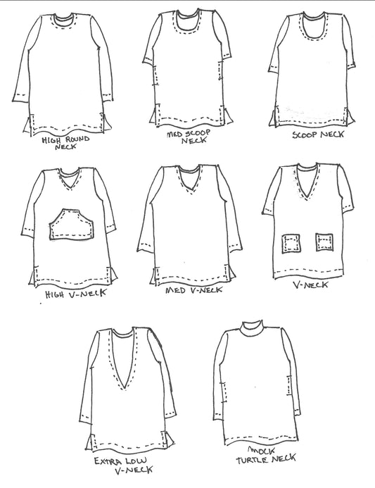 Your Fabric - Essential Straight Cut Tunic - style options