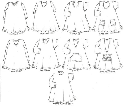 Your Fabric - Essential A-line Tunic - style options