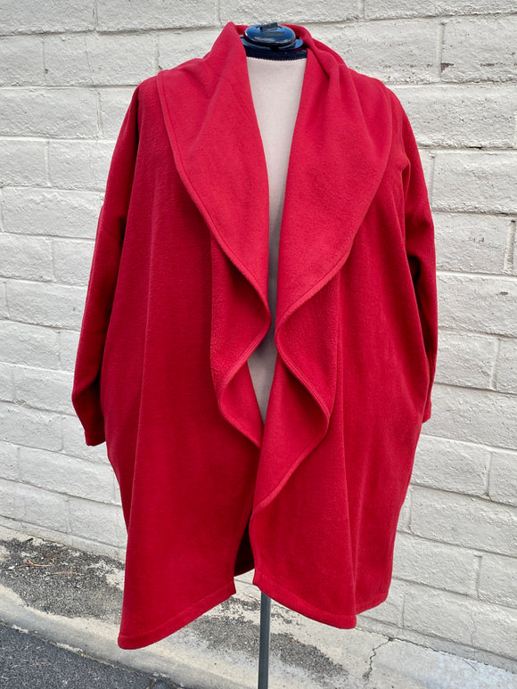 Cozy Coat - size Small - Rhubarb Red