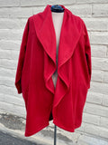 Cozy Coat - size Small - Rhubarb Red