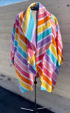 Cozy Coat - size Med - Rainbow Swirl