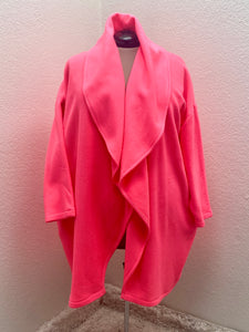 Cozy Coat - size Large - Neon Pink