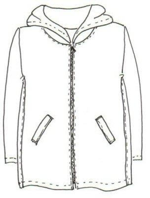 Hoodie Zip Jacket with Stripes
