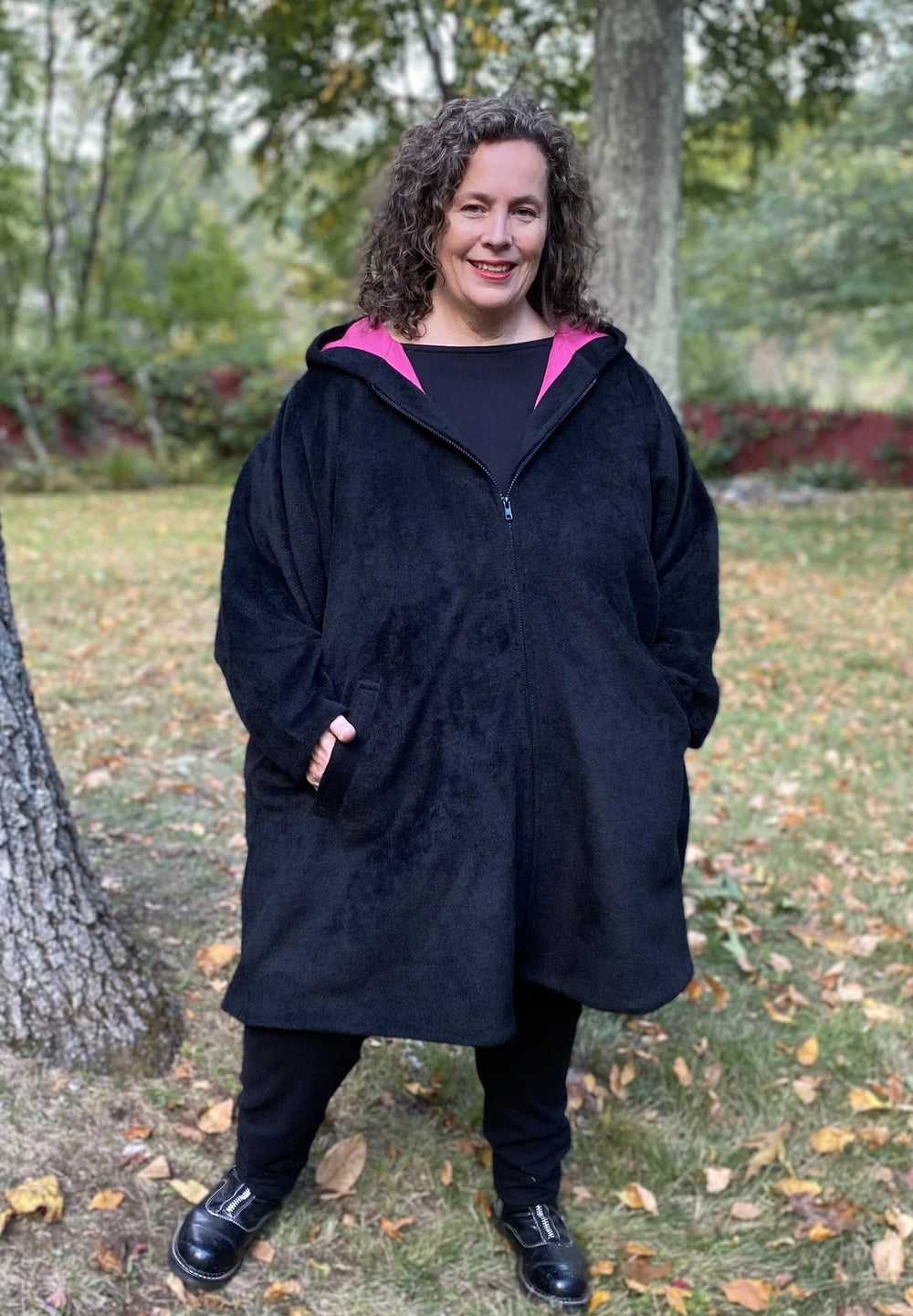 Zipper Winter Coat with Deep Pleat