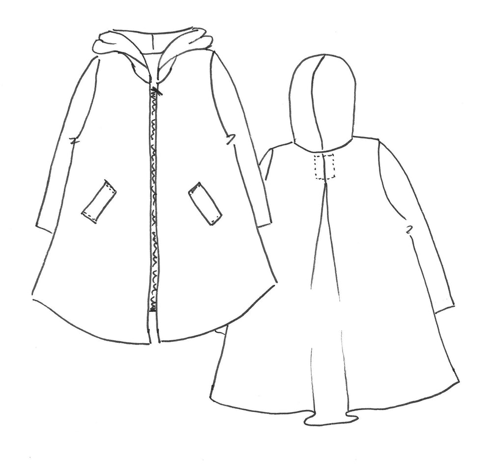 Zipper Winter Coat with Deep Pleat