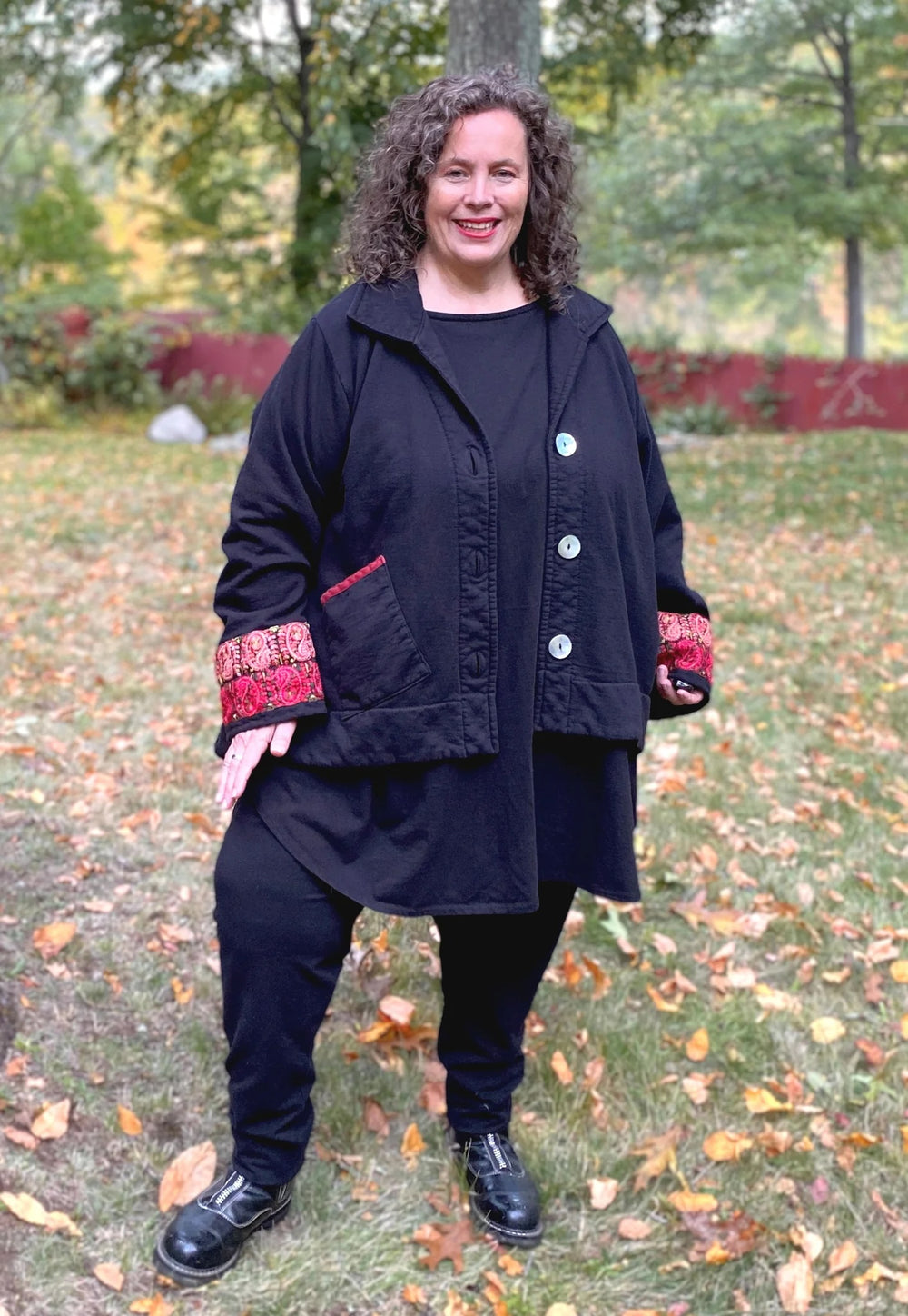 Dharma Jacket with Embroidered Trim