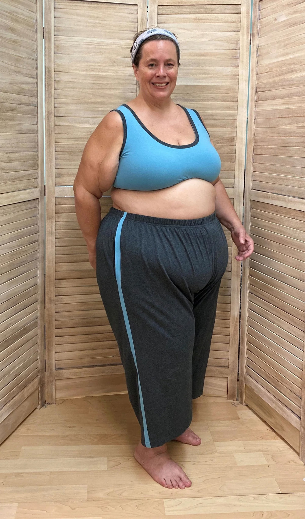 Crop Track Pant with stripes