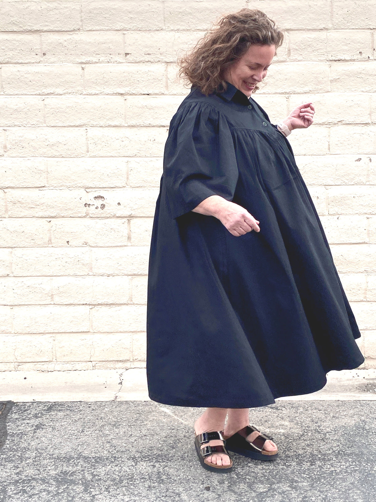 Panama Dress - button front collar