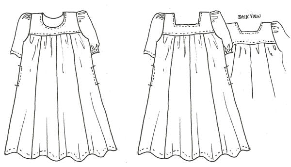 Panama Dress - round or square neckline