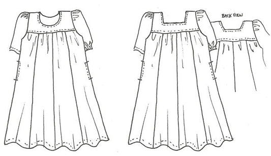 Your Fabric - Panama Dress - round or square neckline