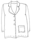 Button Back Jacket - stretch woven suitings