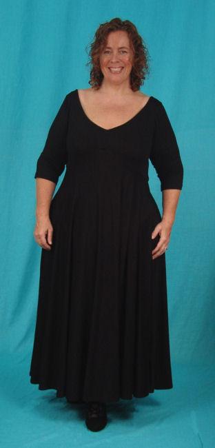rayon spandex jersey dress Plus Size Puff Sleeve Tiered Dress