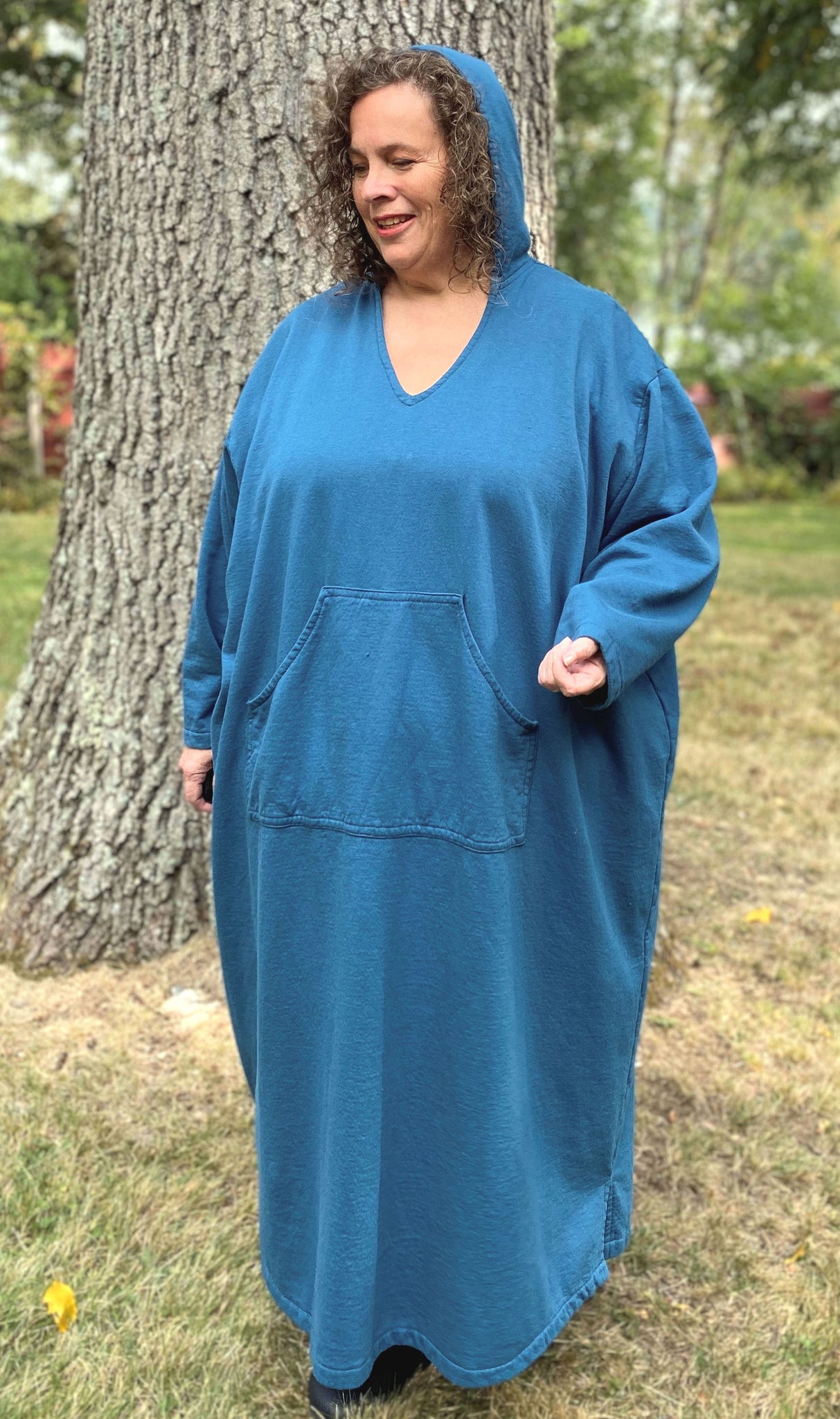 Hoodie Lounger - full length, 100% Cotton Fleece comfort - plus sizes –  Love Your Peaches Clothing Co.