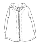 A-line Hooded Jacket - sweater and fleece fabrics