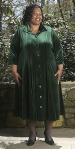 Button Princess Seam Dress - multiple fabrics