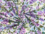 C26.82 - Hand Printed Cotton Cambric - sister floral ***