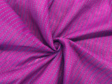 C23.3 - Woven Cotton - magenta with embroidered stripe **