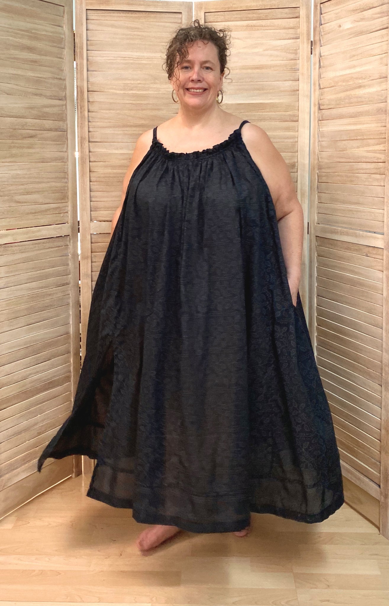 Leilani Lounge or House Dress, Plus Sizes in natural fiber fabrics – Love Your Peaches Clothing Co