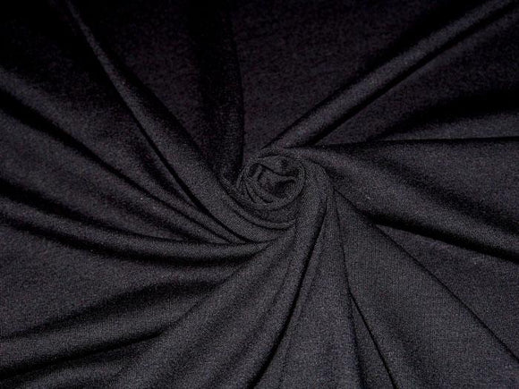 R1 - Luxury Rayon Spandex Jersey Knit - black ****