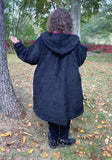 Zipper Winter Coat with deep pleat - lined